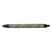 Groen, zwart en bruin camouflagepatroon zwarte inkt pen (Voorkant)
