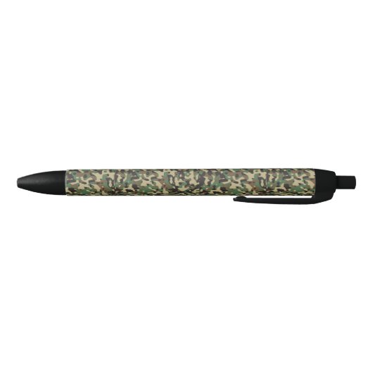 Groen, zwart en bruin camouflagepatroon zwarte inkt pen (Bodem)