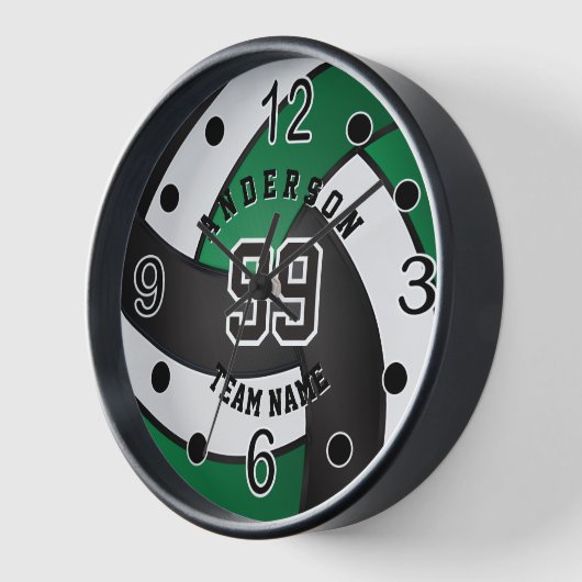 Groen, zwart en wit volleybal (Hoek)