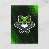 Groen & Zwart Football Trading Kaart Player Foto Contactkaartje (Achterkant)