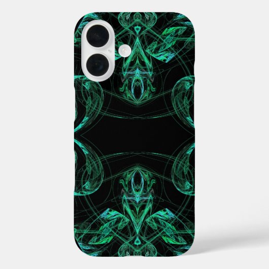Groen & Zwart Fractal telefoonhoesje Case-Mate iPhone Case (Achterkant)