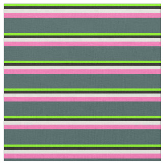 Groen, Zwart, Geel, Hot Pink & Dark Slate Grey Stof