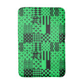 Groen Zwart Gemengde Patchwork Ontwerp Patchwork Badmat (Voorkant Verticaal)