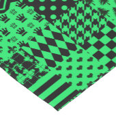 Groen Zwart Gemengde Patchwork Ontwerp Patchwork Korte Tafelloper (Hoek)