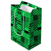 Groen Zwart Gemengde Patchwork Ontwerp Patchwork Medium Cadeauzakje