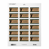 Groen & zwart geplakt Angel Kerst Custom Etiket (Full Sheet)