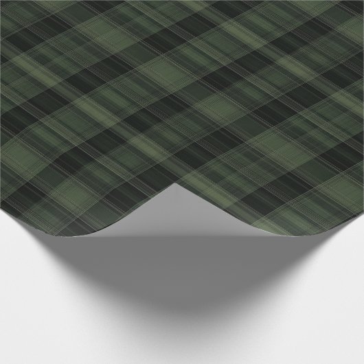 Groen & zwart geplakt inpakpapier (Hoek)