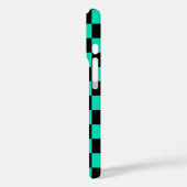 Groen zwart geruit controlepatroon Case-Mate iPhone case (Achterkant / Links)
