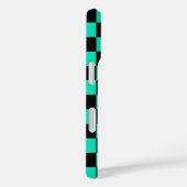 Groen zwart geruit controlepatroon Case-Mate iPhone case (Achterkant / Rechts)