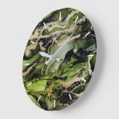 Groen zwart goud Abstract zonder cijfers Grote Klok (Hoek)