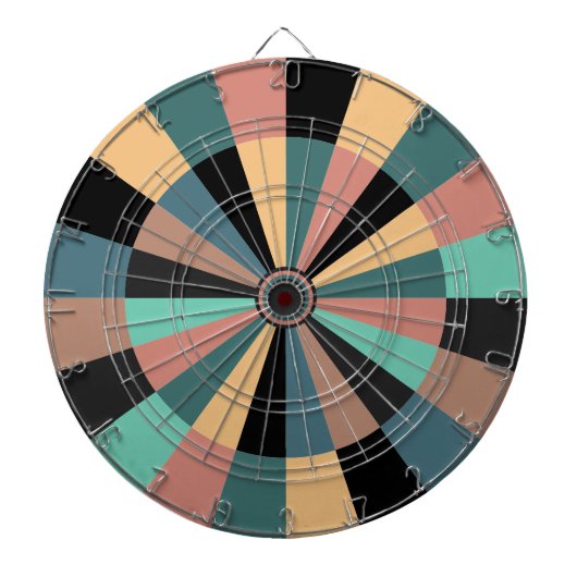Groen Zwart Goud en Roos Spellenkamer Dartboard Dartbord (Voorkant)
