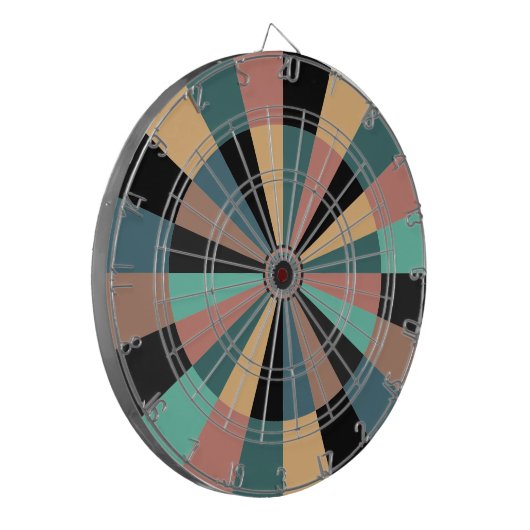 Groen Zwart Goud en Roos Spellenkamer Dartboard Dartbord (Voorkant Links)