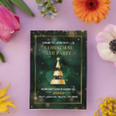 Groen Zwart Goud Modern Kerstavond Feest Feestdagenkaart