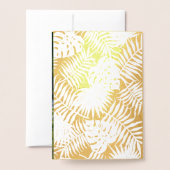 Groen Zwart Goud Palm Bladeren Bruiloft Uitnodigin Folie Kaarten (Met envelop)