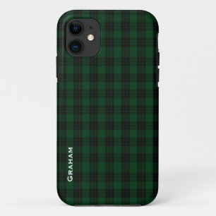 Groen & Zwart Graham Clan Plaid iPhone 5 Hoesje
