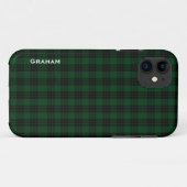 Groen & Zwart Graham Clan Plaid iPhone 5 Hoesje (Achterkant (horizontaal))