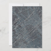 Groen Zwart Grijs Modern Marmer Designer Uitnodigi Kaart (Achterkant)