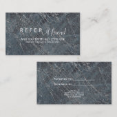 Groen Zwart Grijs Modern Marmeren Salon Referral K (Voorkant / Achterkant)