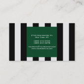 Groen zwart grijs patroon gestreept Visitekaartje (Achterkant)