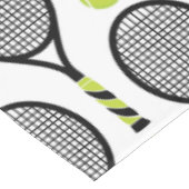 🎾 Groen zwart-groene tennis 🎾 wit Tafelkleed (Gekanteld)