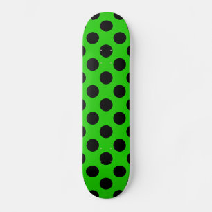 Groen & Zwart Grote Stippen Skateboard