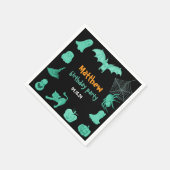 Groen zwart Halloween verjaardagsfeestje Servet (Hoek)