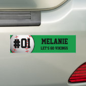 Groen zwart honkbalteam bumpersticker (Op auto)