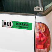 Groen zwart honkbalteam bumpersticker (Op Truck)
