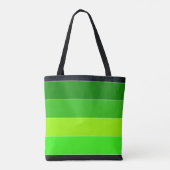 Groen Zwart Horizontale Strepen Tote Bag (Achterkant)
