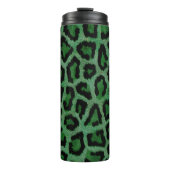 Groen Zwart Luipaard Dierenprint Thermosbeker (Voorkant)