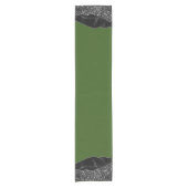 GROEN ZWART MARMER AGAAT Table Runner Korte Tafelloper (Voorkant)
