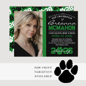 Groen & Zwart Modern Afstuderen Fotouitnodiging Kaart