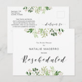 Groen, Zwart, Modern Bruidsmeisje Feest Verplaatst Briefkaart (Voorkant / Achterkant)