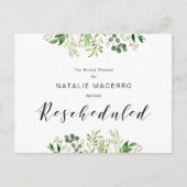 Groen, Zwart, Modern Bruidsmeisje Feest Verplaatst Briefkaart (Voorkant)