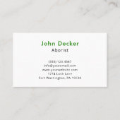 Groen Zwart Modern Lawn Care Landscaping Visitekaartje (Achterkant)