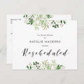 Groen, Zwart, Moderne Bruidsfeest Uitgesteld Briefkaart (Voorkant / Achterkant)