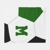 Groen Zwart of de kleuren van uw aangepaste voetba Fleece Deken (Voorkant (Horizontaal))