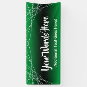 Groen Zwart Ombre Light Strings Voeg je eigen teks Spandoek (Verticaal)