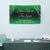 Groen Zwart Ombre Lights Voeg je aangepaste tekst  Spandoek (Beurs)