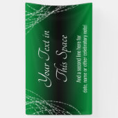 Groen Zwart Ombre Lights Voeg je aangepaste tekst  Spandoek (Verticaal)