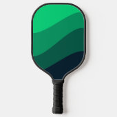 Groen Zwart Ombre Wave patroon Pickleball Paddle (Achterkant)