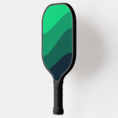 Groen Zwart Ombre Wave patroon Pickleball Paddle (Links)