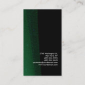 Groen Zwart Patroon Uniek Visitekaartje (Achterkant)
