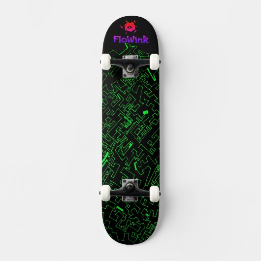 Groen zwart persoonlijk skateboard (Voorkant)