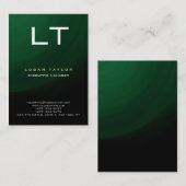 Groen zwart Professional modern - verticaal - spec Visitekaartje (Voorkant / Achterkant)