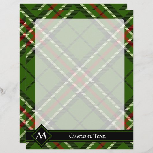 Groen, zwart, rood en wit Tartan (Voorkant / Achterkant)