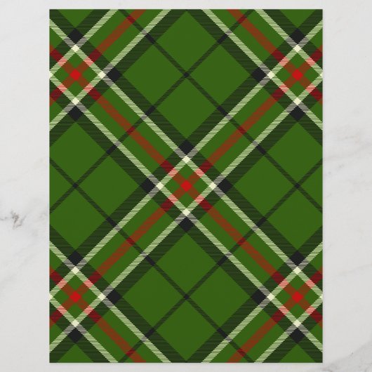 Groen, zwart, rood en wit Tartan (Achterkant)