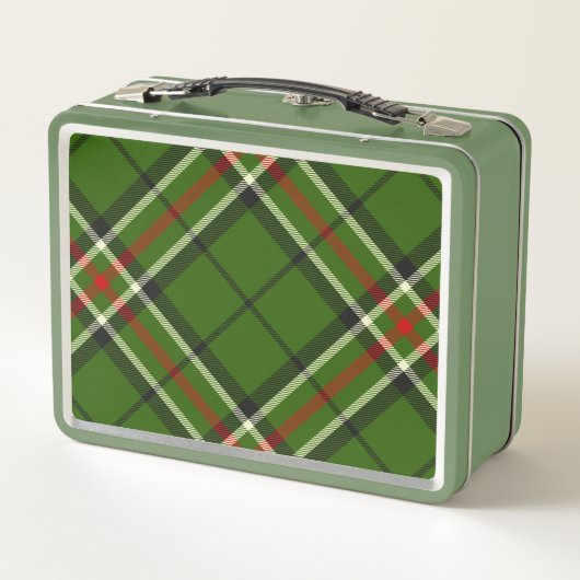 Groen, zwart, rood en wit Tartan (Achterkant)