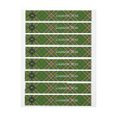 Groen, zwart, rood en wit Tartan Adreslabel Wikkel (Vel)