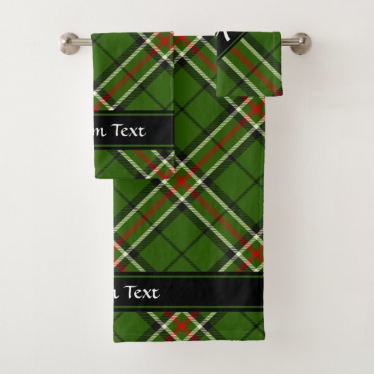 Groen, zwart, rood en wit Tartan Bad Handdoek (Insitu)
